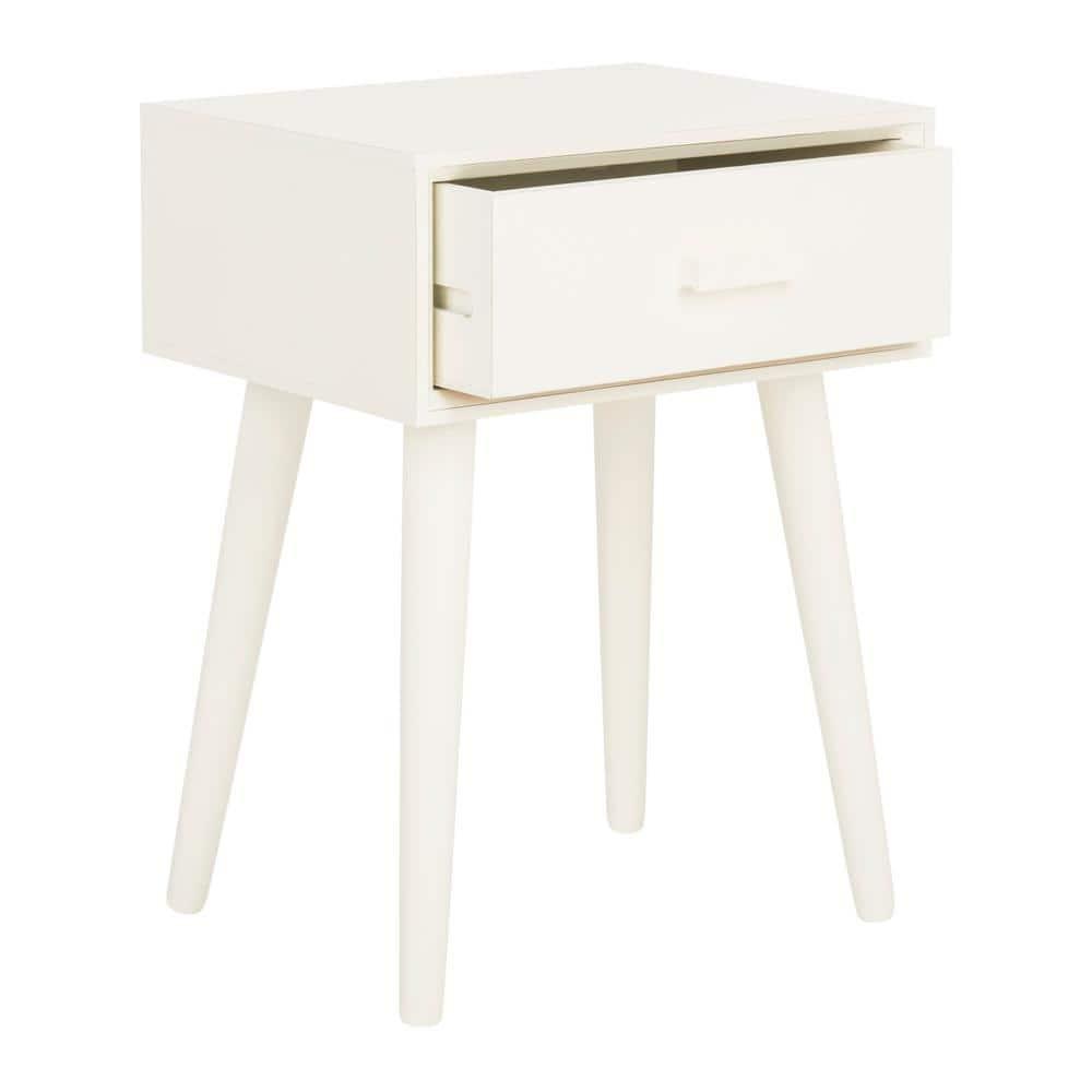 Lyle 1 Drawer Side Table - Vintage White - Safavieh.