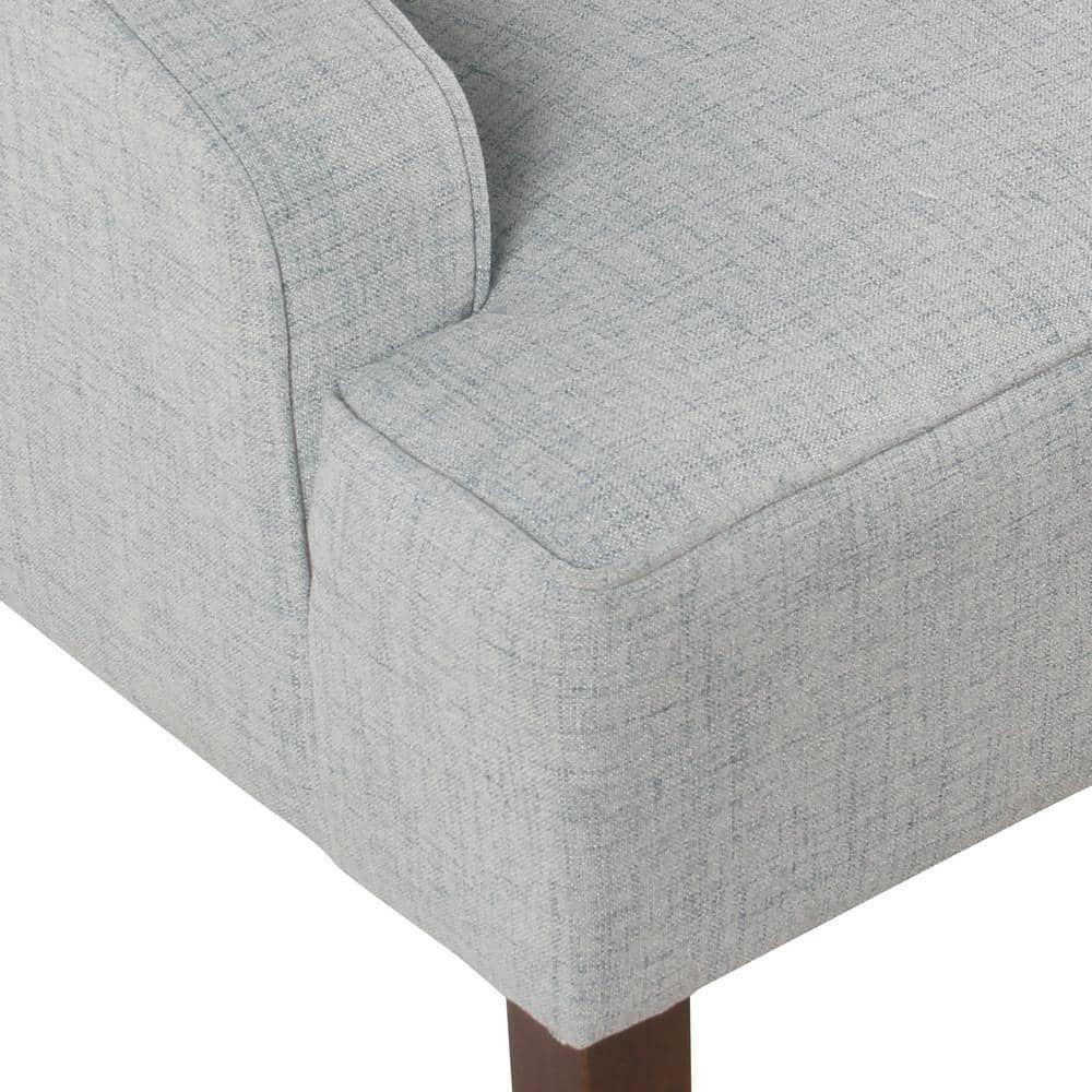 Classic Swoop Arm Accent Chair Light Blue - HomePop: Upholstered Polyester, Foam-Filled, Plywood Frame
