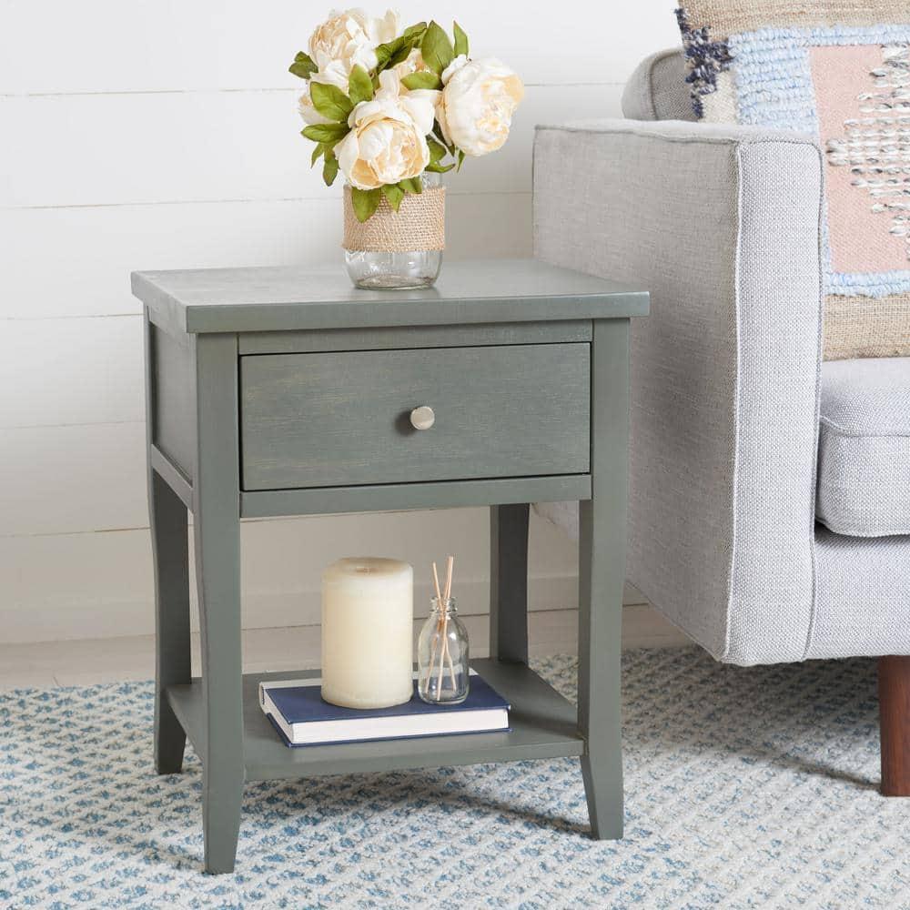 Coby Nightstand with Storage - Ash Grey - Safavieh.