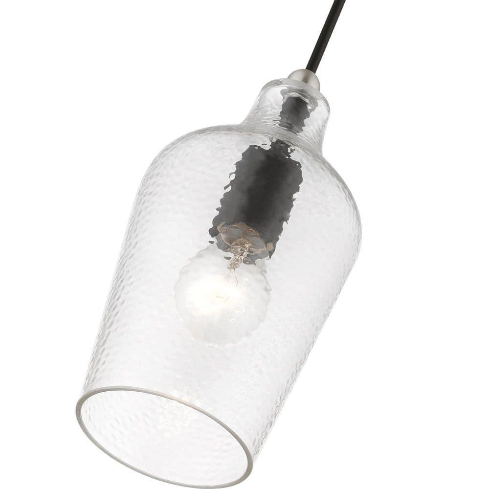 Livex Lighting Avery 1 - Light Pendant in  Black/Brushed Nickel