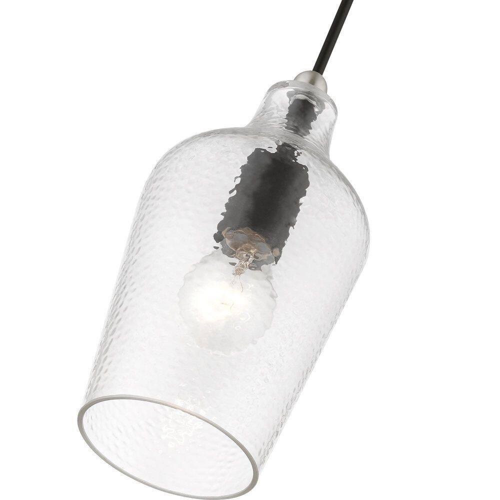 Livex Lighting Avery 1 - Light Pendant in  Black/Brushed Nickel