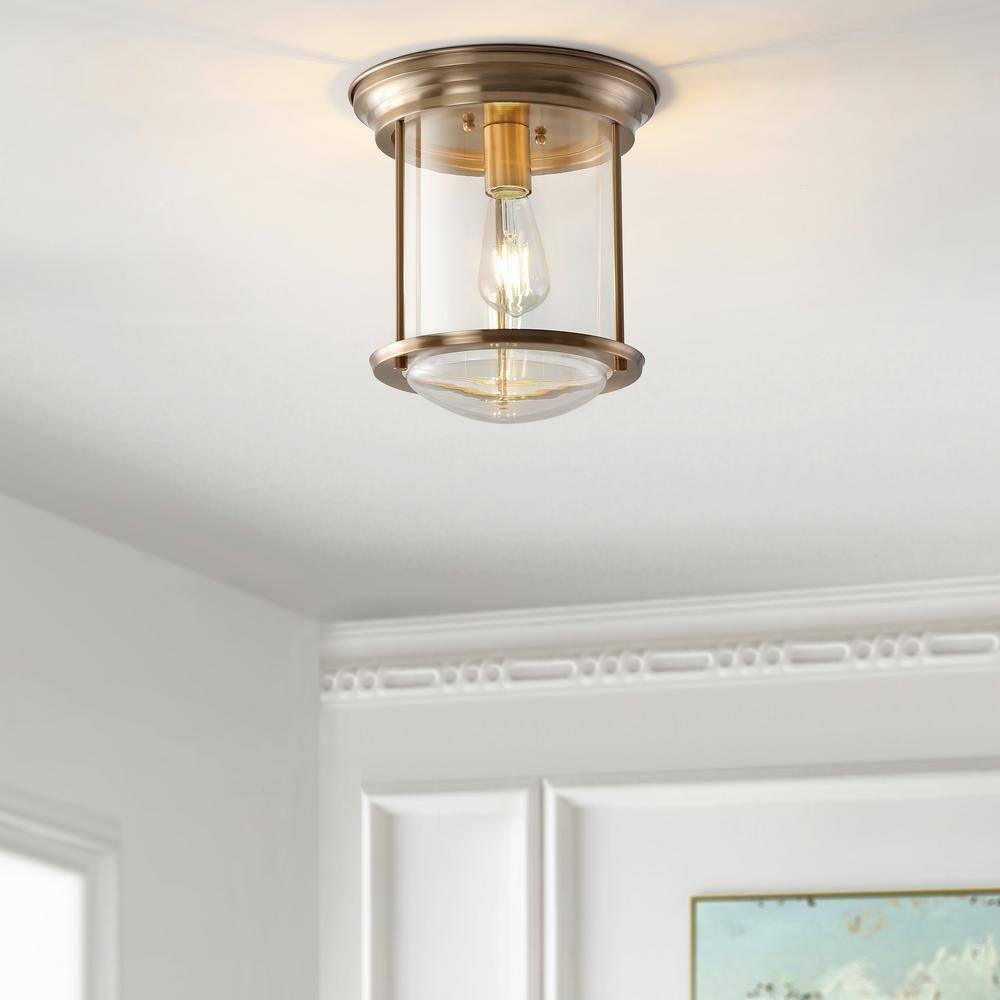JONATHAN Y JYL7440C Savannah 10.25" Metal/Glass LED Flush Mount, Traditional,Transitional, Dimmable, 2700K Cozy Warm Light Kitchen,Hallway,Bathroom,Stairwell, Chrome