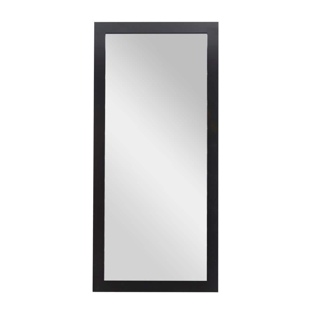 Studio 350 Black Wood Contemporary Wall Mirror 32"W, 70"H
