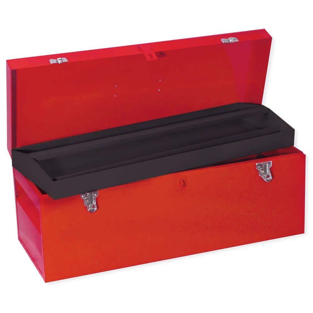 Urrea Industrial 25 In Metal Tool Box With Plastic Handle And Metallic Tray