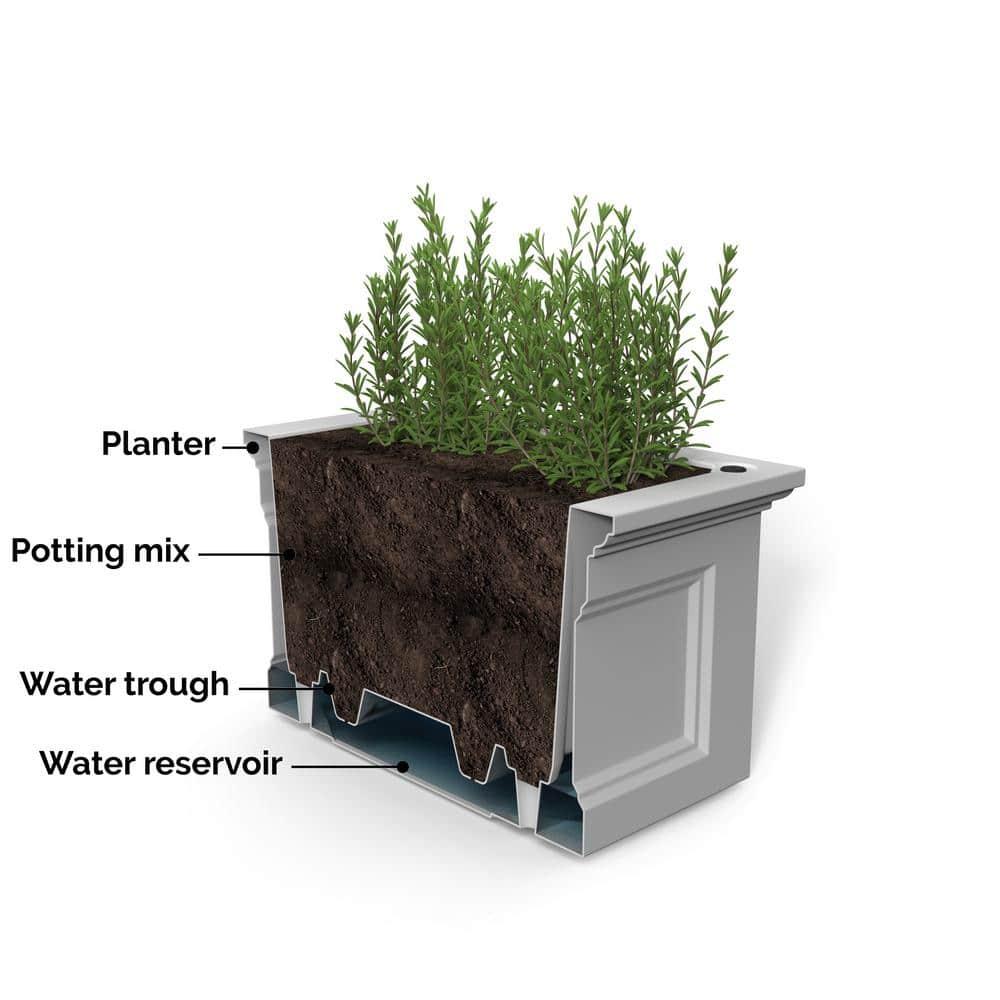 Mayne Fairfield 24"x 24"x 14" Square White Garden Bed