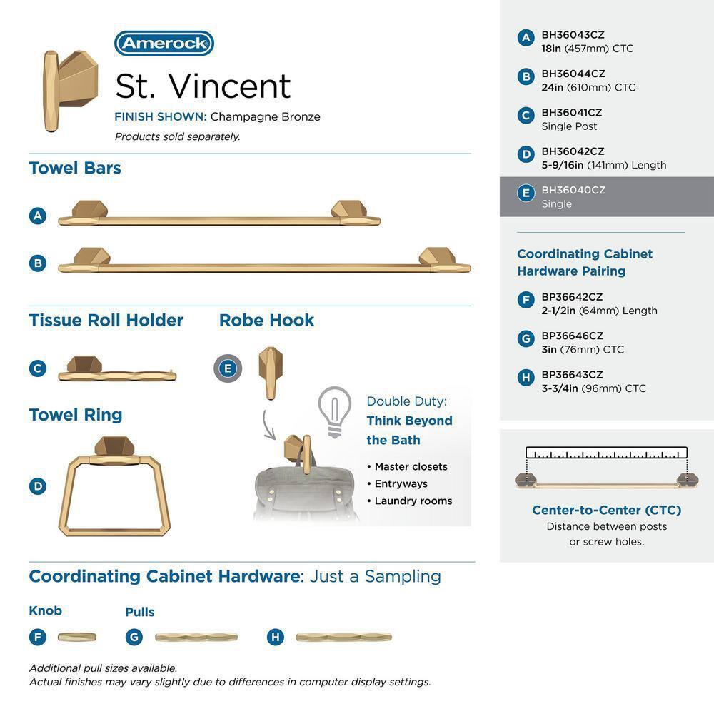 St. Vincent Wall Mounted Robe Hook
