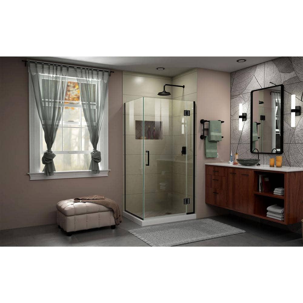 DreamLine Unidoor-X 29 3/8 in. W x 34 in. D x 72 in. H Frameless Hinged Shower Enclosure E12334-09