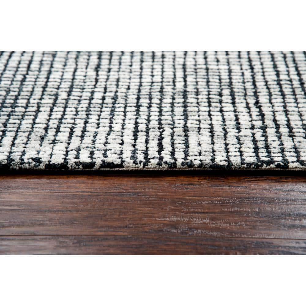 Alora Decor Storm 3' x 5' Tweed Black/Beige Hand-Tufted Area Rug