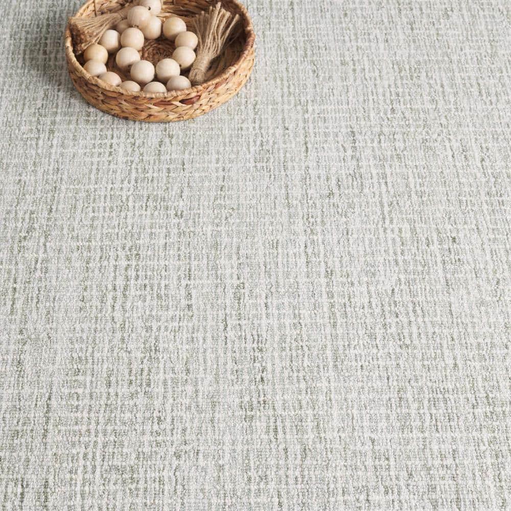 SAFAVIEH Abstract Emely Abstract Wool Area Rug, Sage/Ivory, 5' x 8'