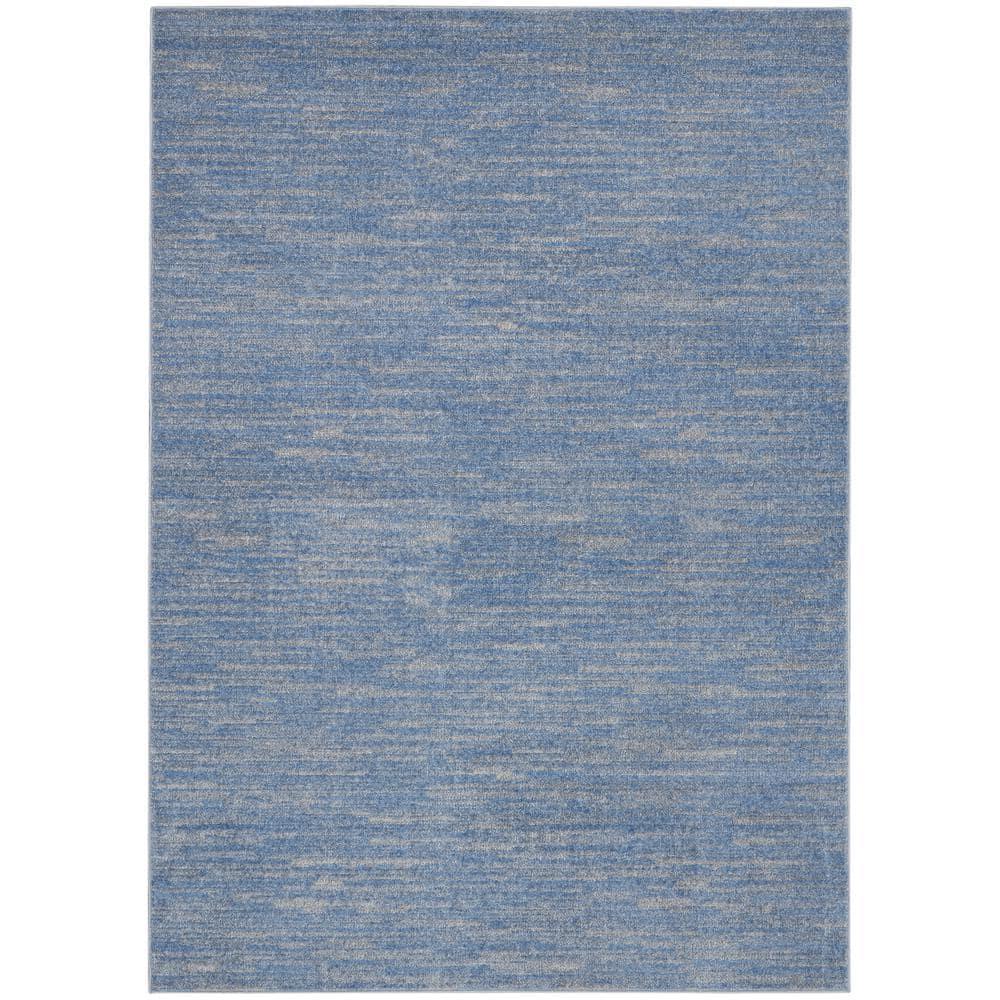 Nourison Nourison Essentials NRE01 Indoor/outdoor Area Rug - Blue/Grey 4' x 6'