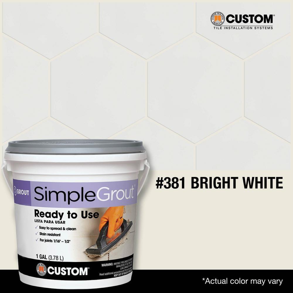 Custom Building Products 1 Quart Bright White Pre-Mixed Grout PMG381QT