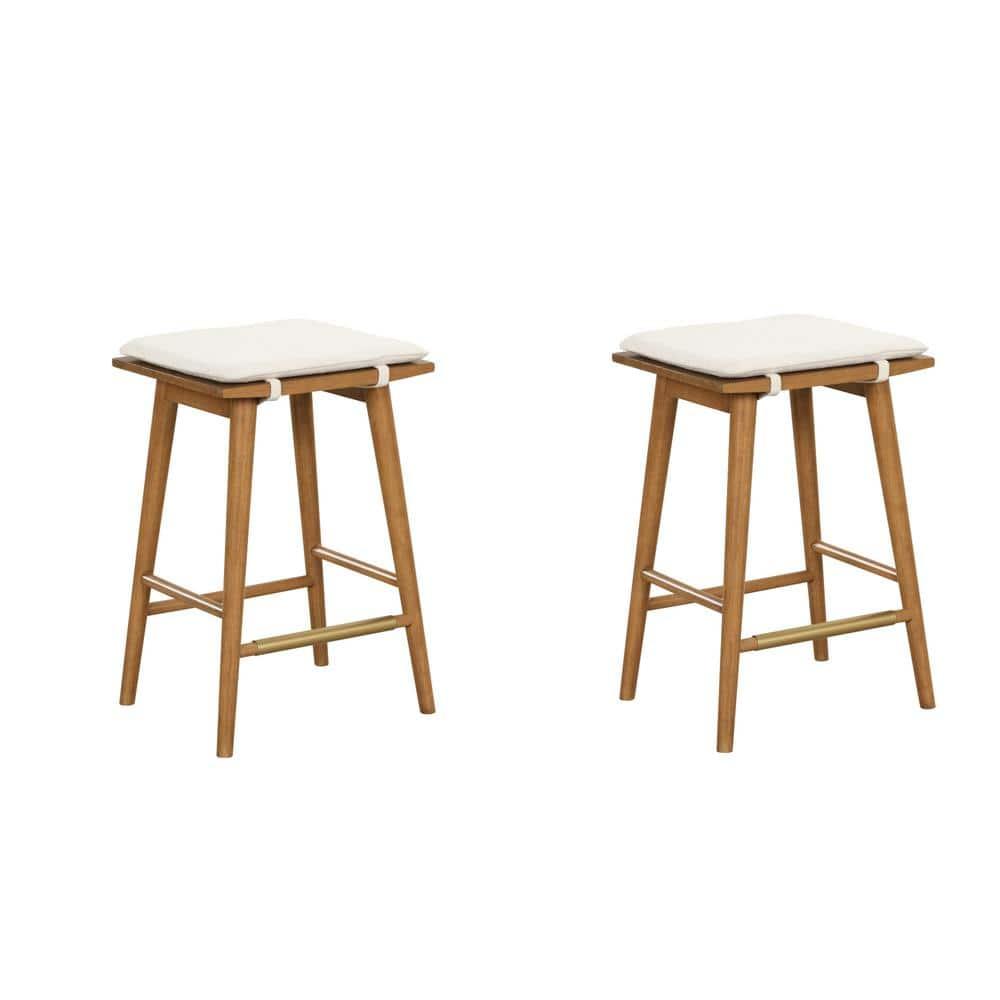 Nathan James Barker Upholstered Counter Stool with Solid Wood Frame