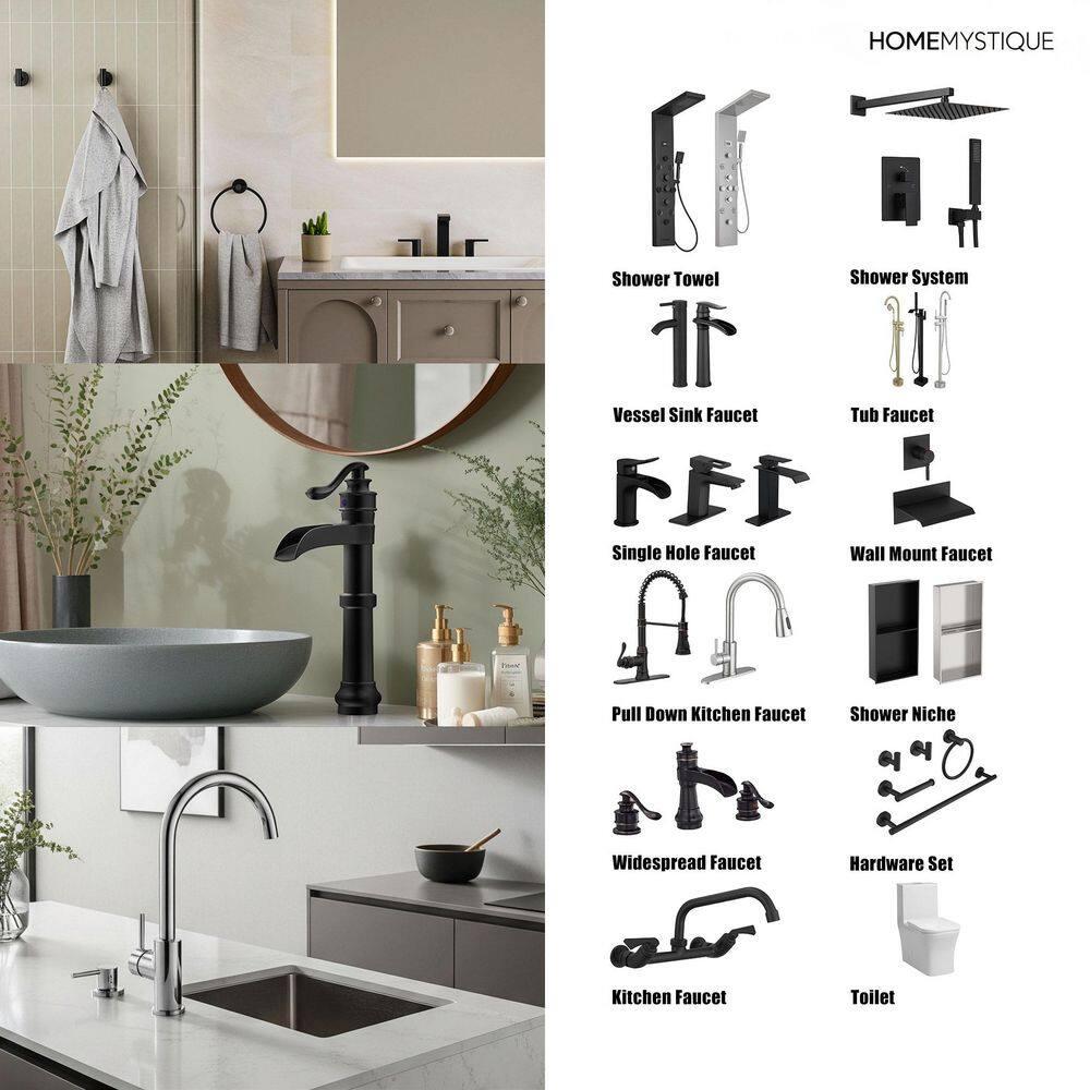 8 in. Widespread Double Handle Low Arc Bathroom Faucet with Drain Kit, Easy to Install, Drip Free in Brushed Nickel