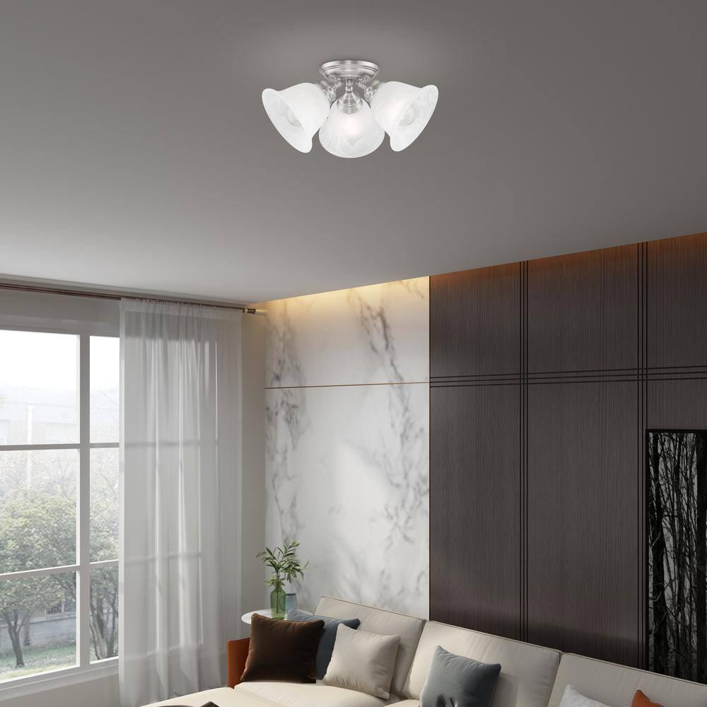 Livex Lighting Essex Ceiling Mount in Brushed Nickel