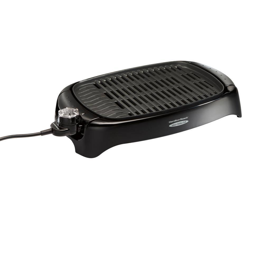 Hamilton Beach Hamilton Beach® 8 Serving Indoor & Outdoor Smokeless Grill Adjustable Temperature Control Black