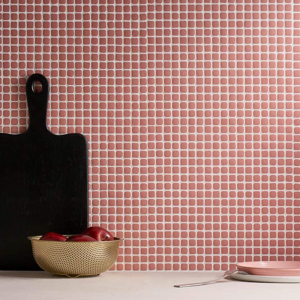 Vetro 11.96 In. X 11.96 In. Mini Square Frosted Glass Mosaic Floor And Wall Tile (13.44 Sq. Ft. / Case)