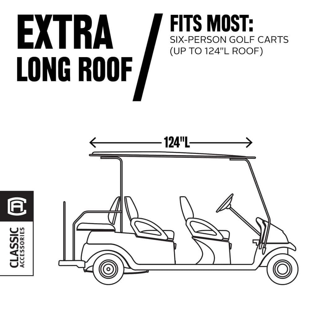 Classic Accessories Fairway Elastic Mildew Resistant Golf Cart Cover By Classic Accessories