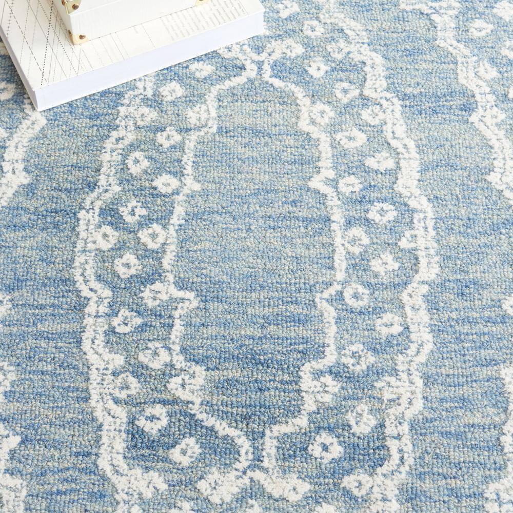 Ebony EBN306 Hand Tufted Indoor Area Rug - Ivory/Navy - 6'x9' - Safavieh
