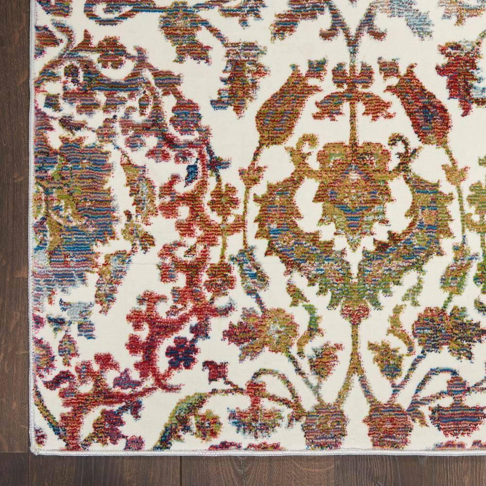 Nourison Global Vintage GLB06 Indoor only Area Rug - White/Multi 2' x 4'