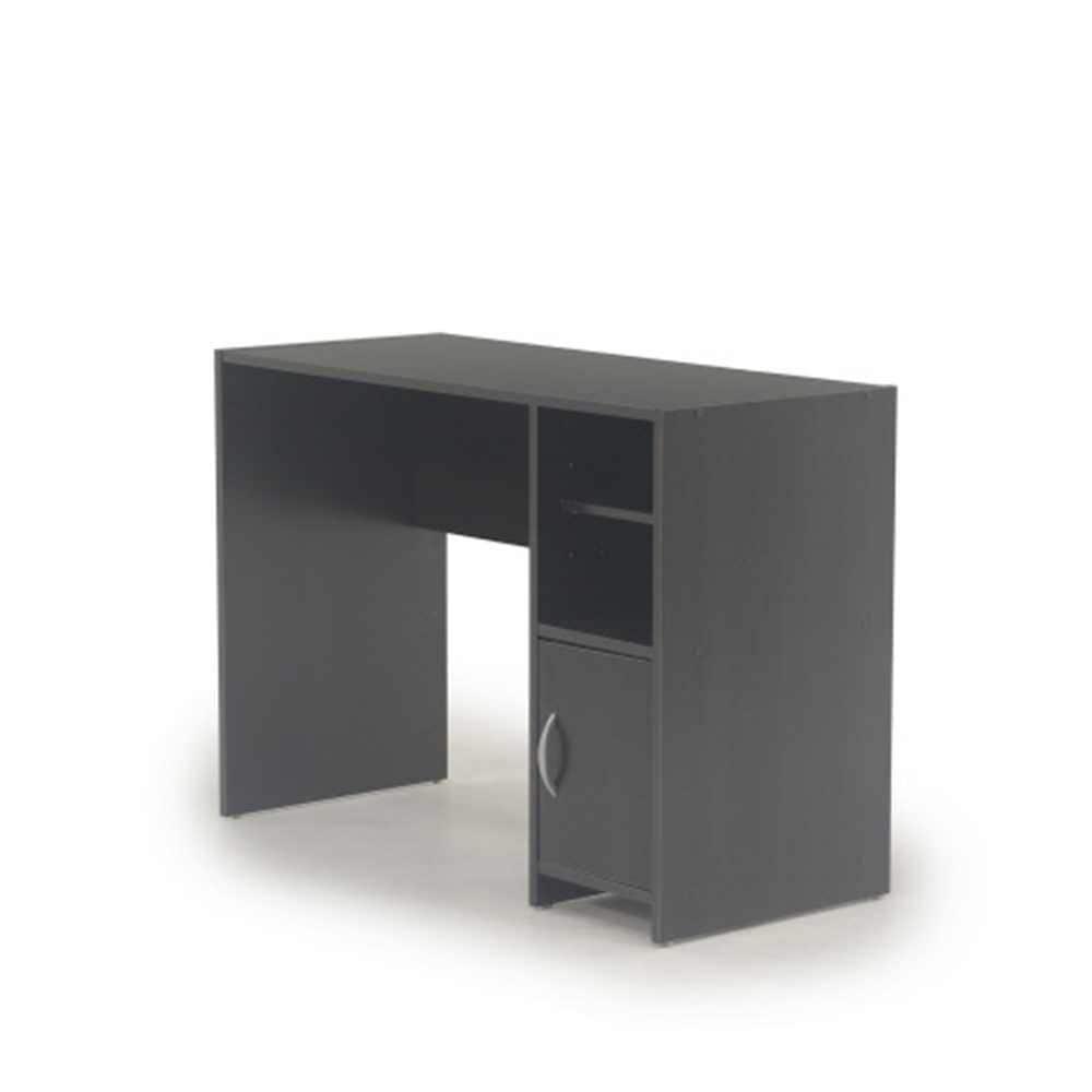 Sauder Beginnings Computer Desk with Side Shelves & Cabinet in Cinnamon Cherry