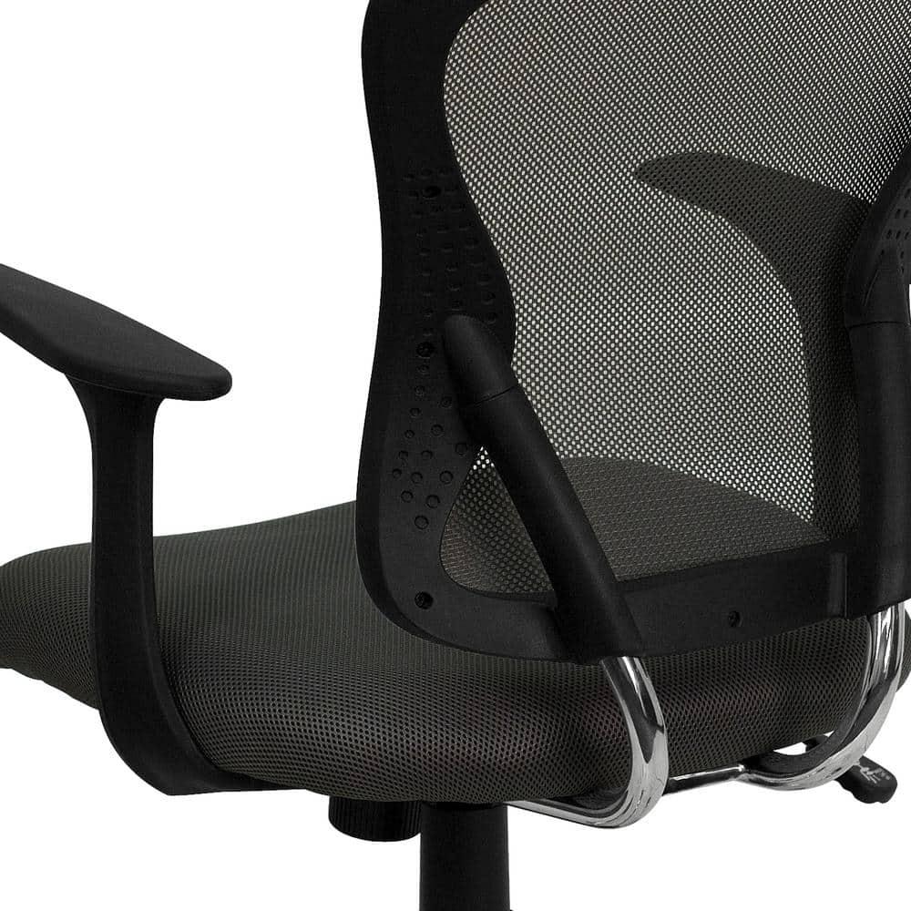 Flash Furniture Mid-Back Mesh Swivel Task Office Chair with Chrome Base and Arms