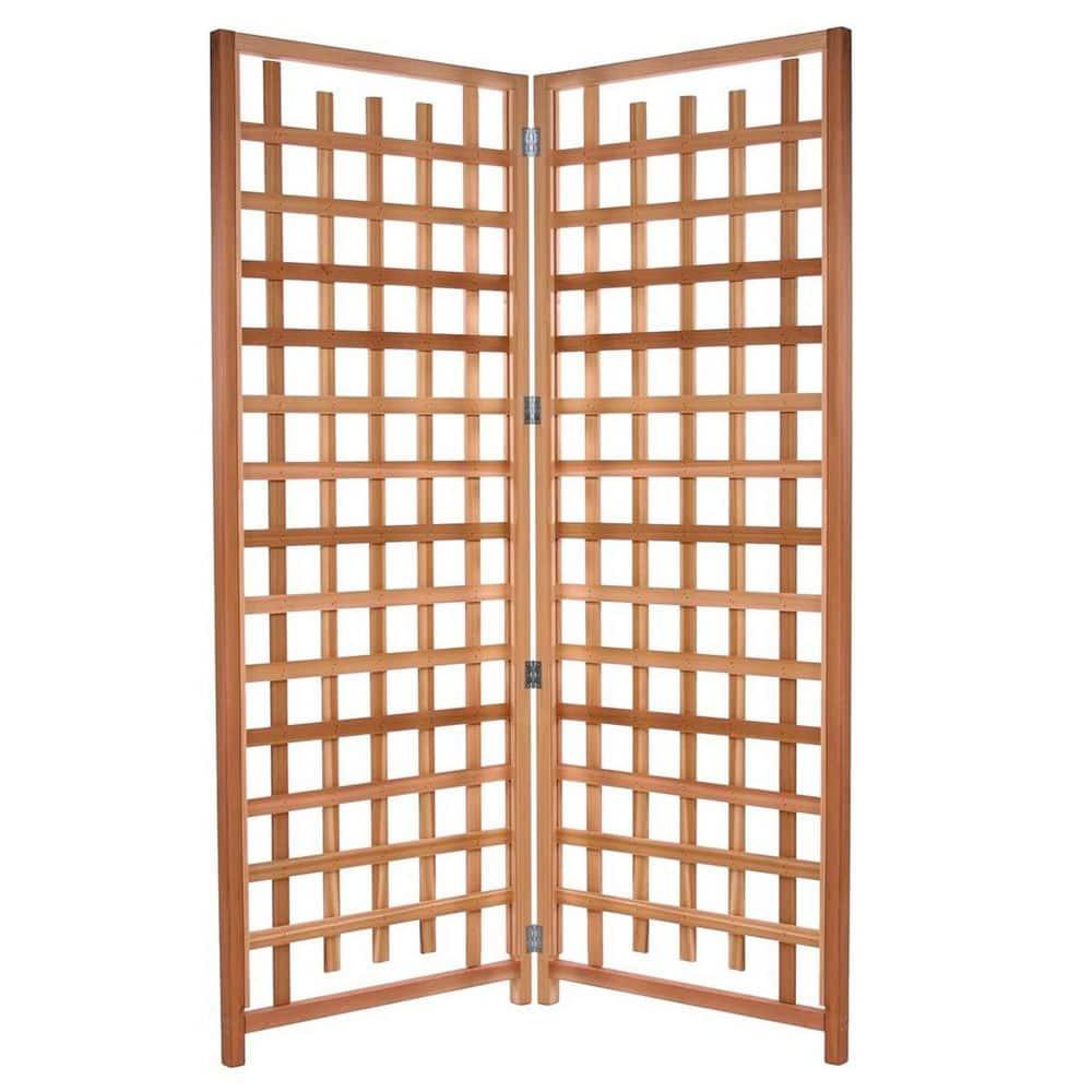 All Things Cedar 2-Piece" Outdoor Single Trellis Handcrafted for Climbing Plants with Snug-Fitting Parts and Sanded Finish for Patio Privacy Screens