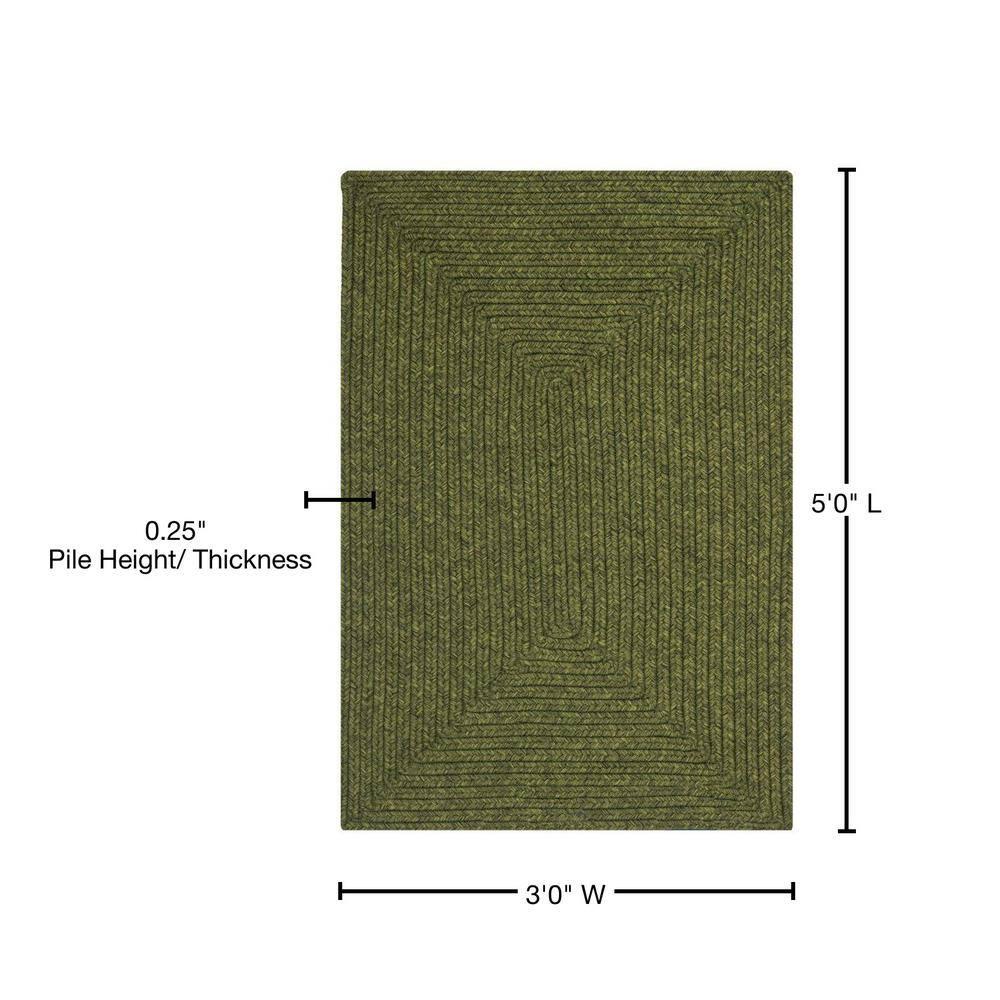Braided BRD315 Hand Woven Area Rug - Green - 3'x5' - Safavieh.