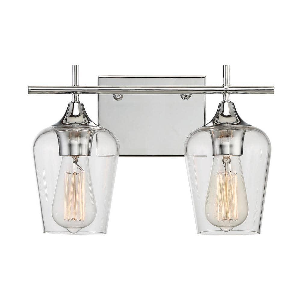 Savoy House Octave 2 - Light Vanity in Polished Chrome