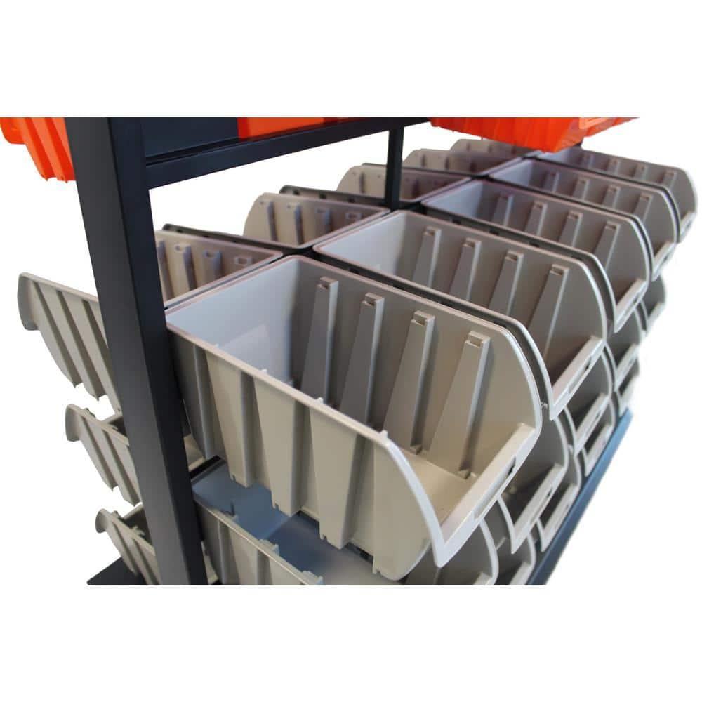 TRINITY Dual-Sided Mobile Bin Rack (35.5 in. W x 48.5 in. H x 19.75 in. D) & Reviews | Wayfair