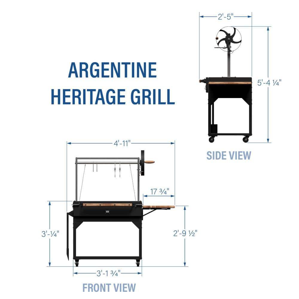 Backyard Discovery Argentine Santa Maria Heritage Wood Fire & Charcoal Grill, Fire Bricks