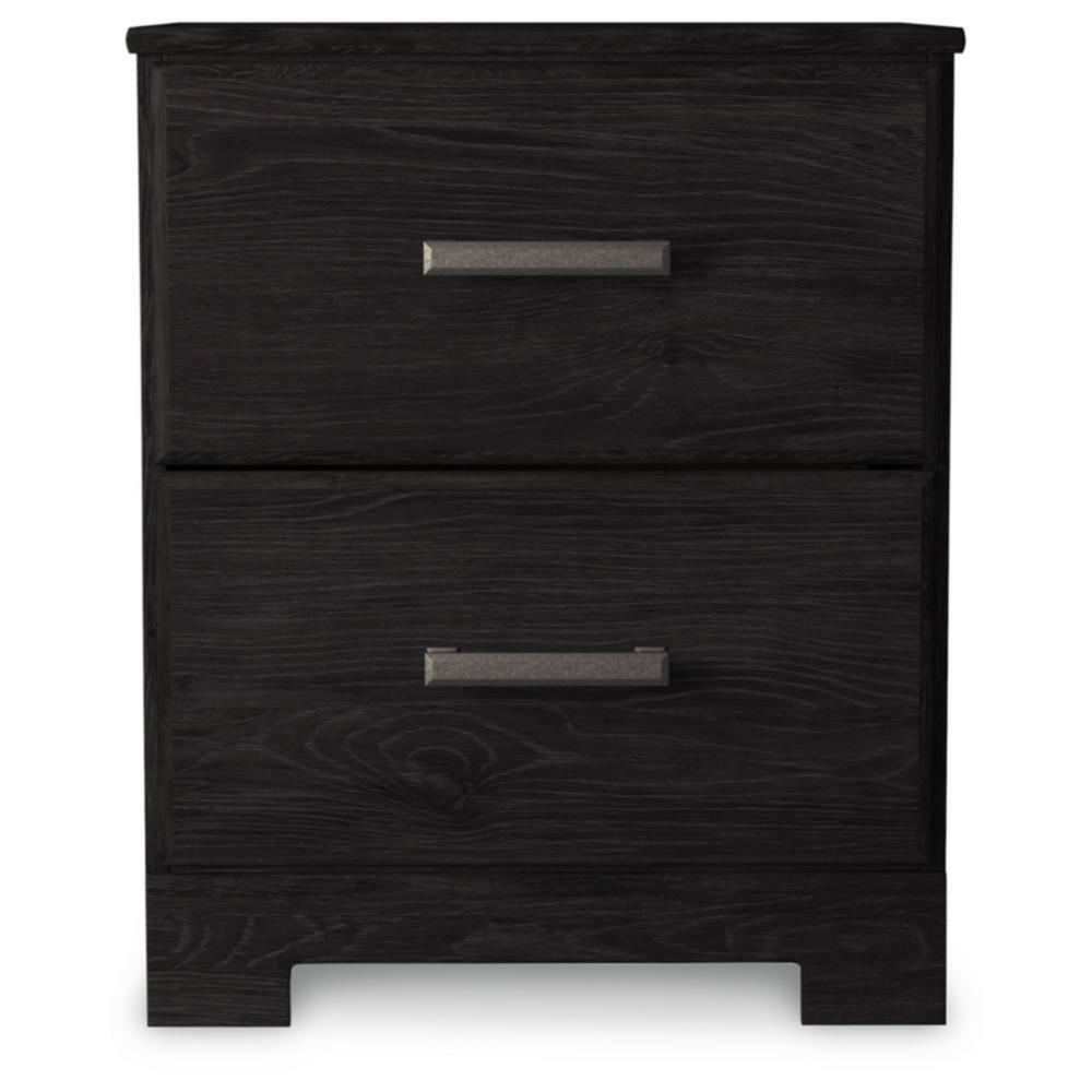 Signature Design by Ashley Casual Belachime 2 Drawer Nightstand, Black