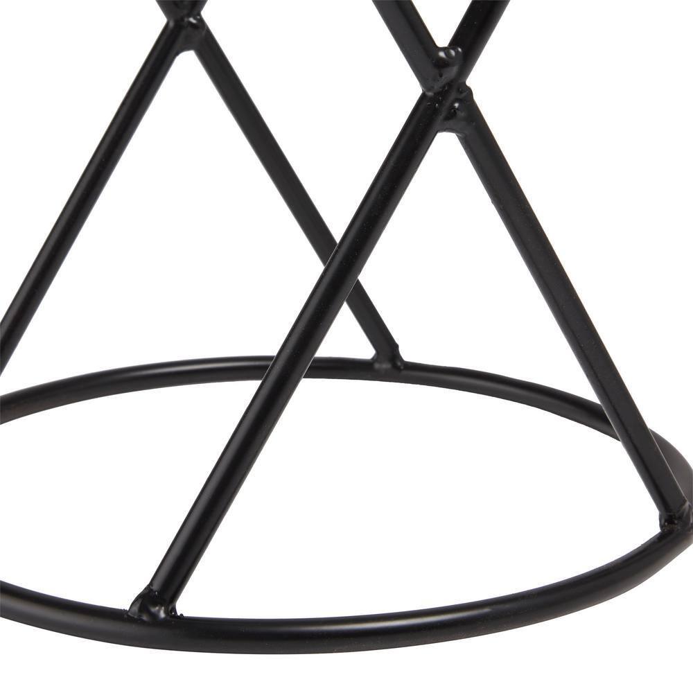 Alpine Corporation 10" x 11" Metal Gazing Globe Display Stand, Black