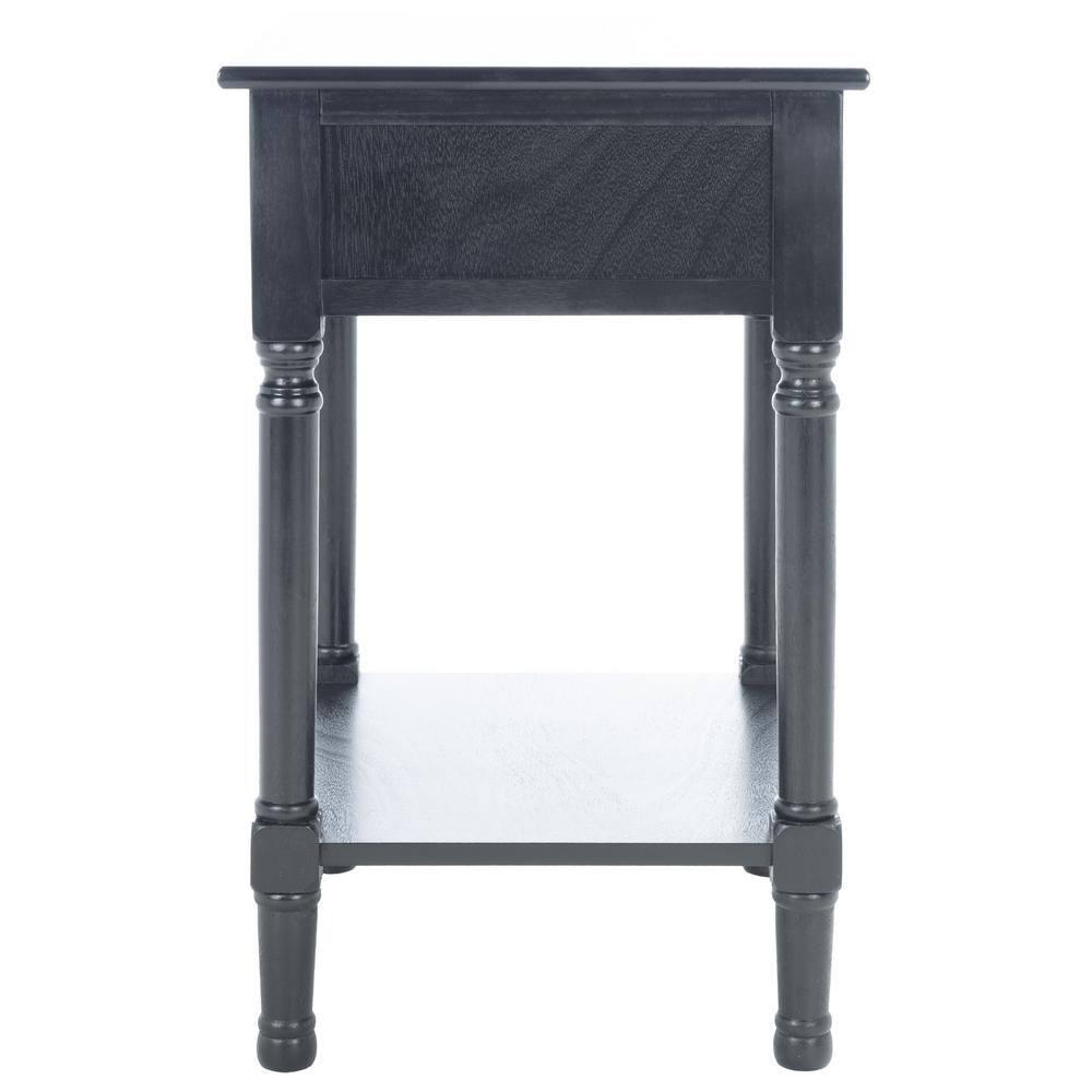 Tate 1 Drawer Accent Table - Black - Safavieh.