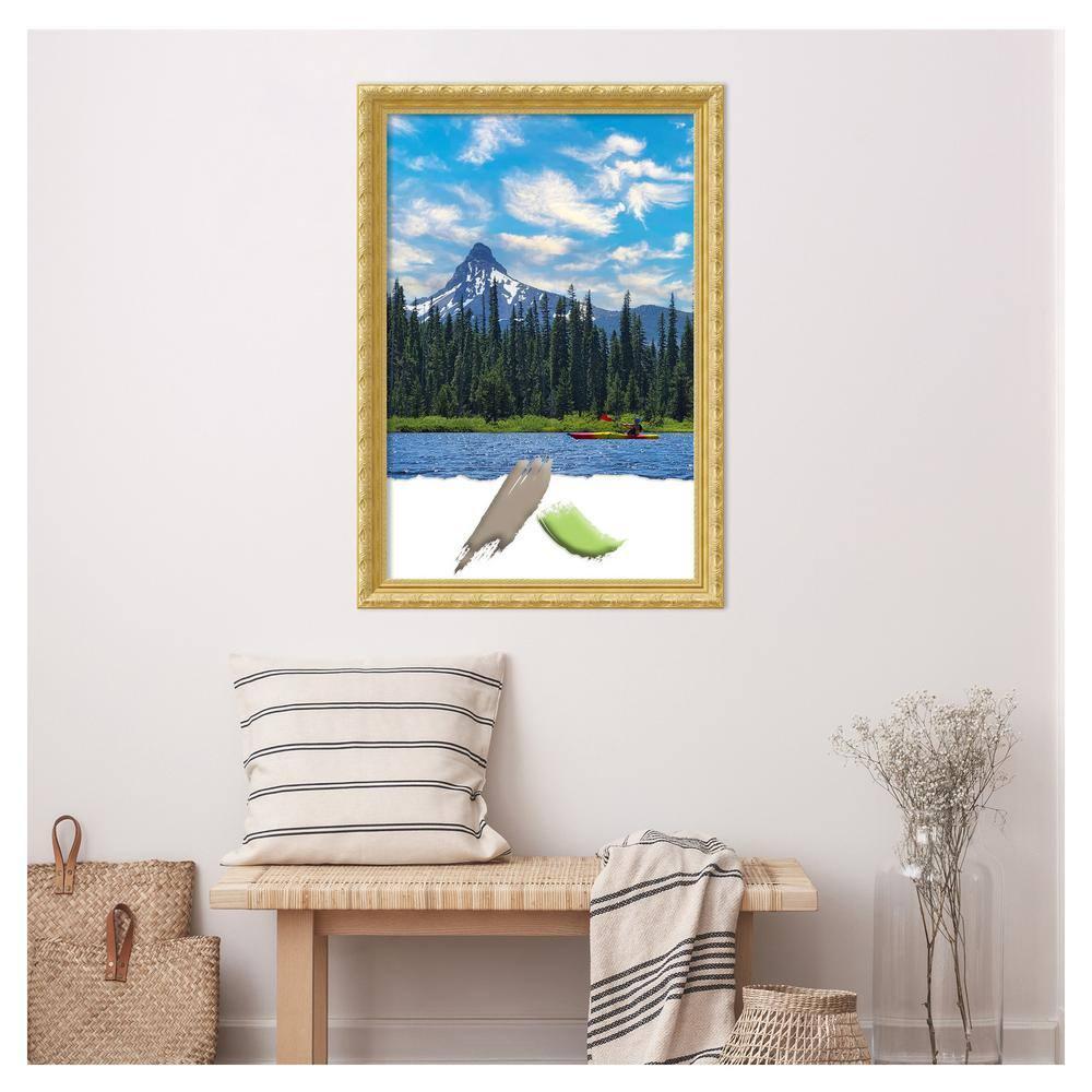 Amanti Art Versailles Gold Wood Picture Frame Opening Size 24x36 in.