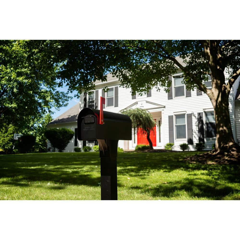 Architectural Mailboxes Ironside Post Mount Mailbox Black