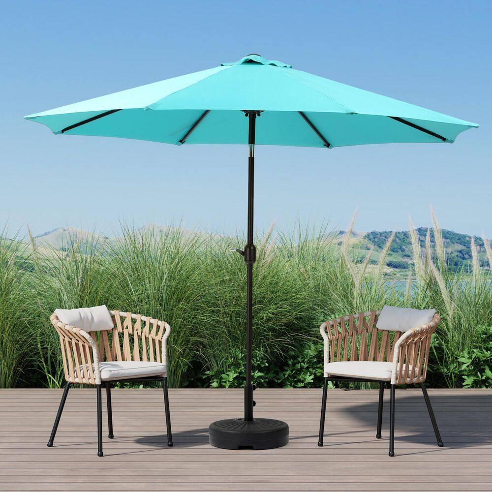Westin Outdoor 9 Ft Patio Market Umbrella with Tilt & Crank, Turquoise