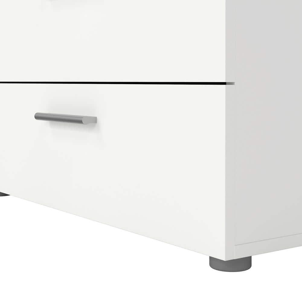 Tvilum Loft 8 Drawer Double Dresser for Adults, White