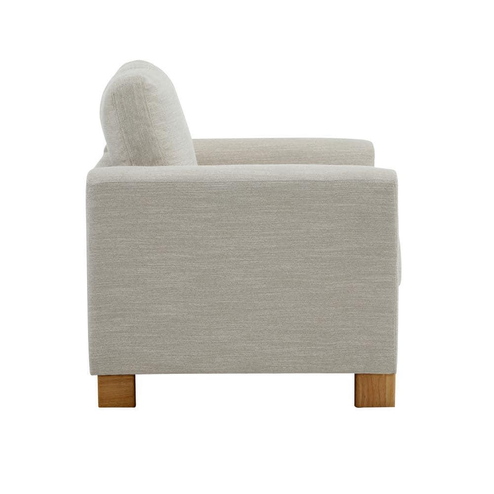 Christopher Knight Home Torrie Modern Rubberwood Upholstered Accent Arm Chair, Beige