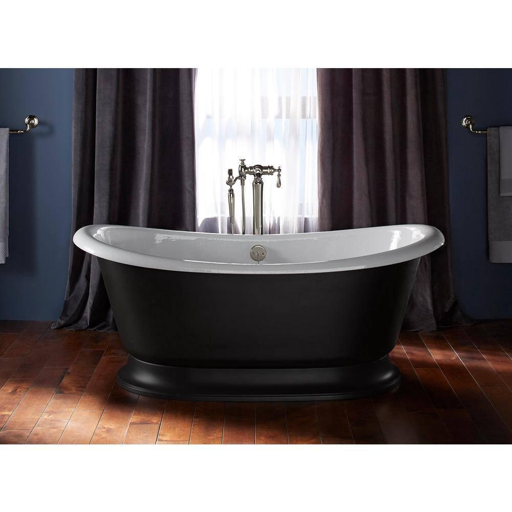 Artifacts® 66" x 33" Freestanding Bath with Iron Black Exterior