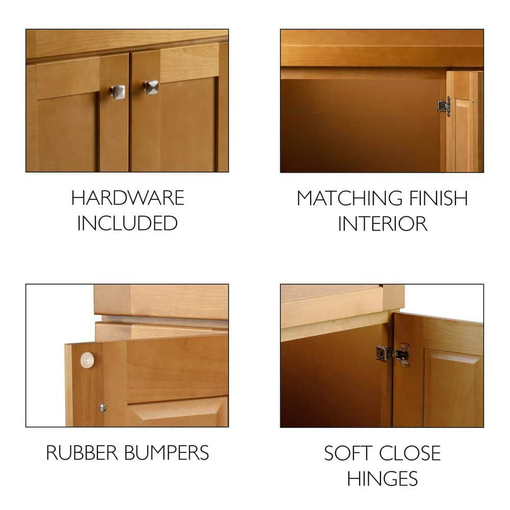Design House Brookings 36 Inch Bathroom Vanity, Ready to Assemble, Solid Wood, Sherwin Williams – Design House, 587097