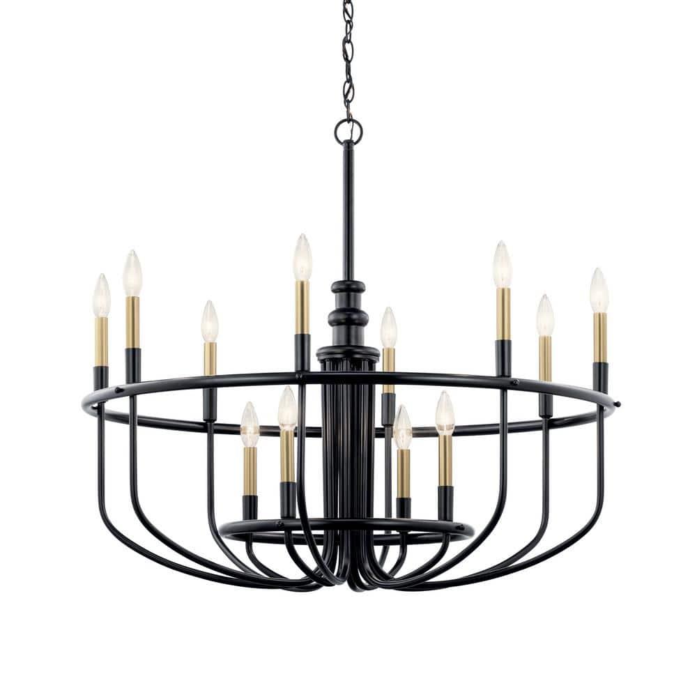 Capitol Hill 30.75" 12 Light Chandelier in Black