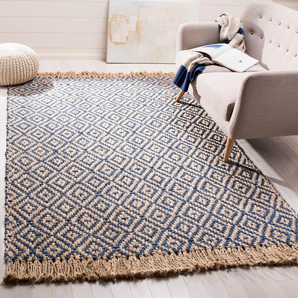 Derr Natural Fiber Hand Woven Jute Geometric Rug