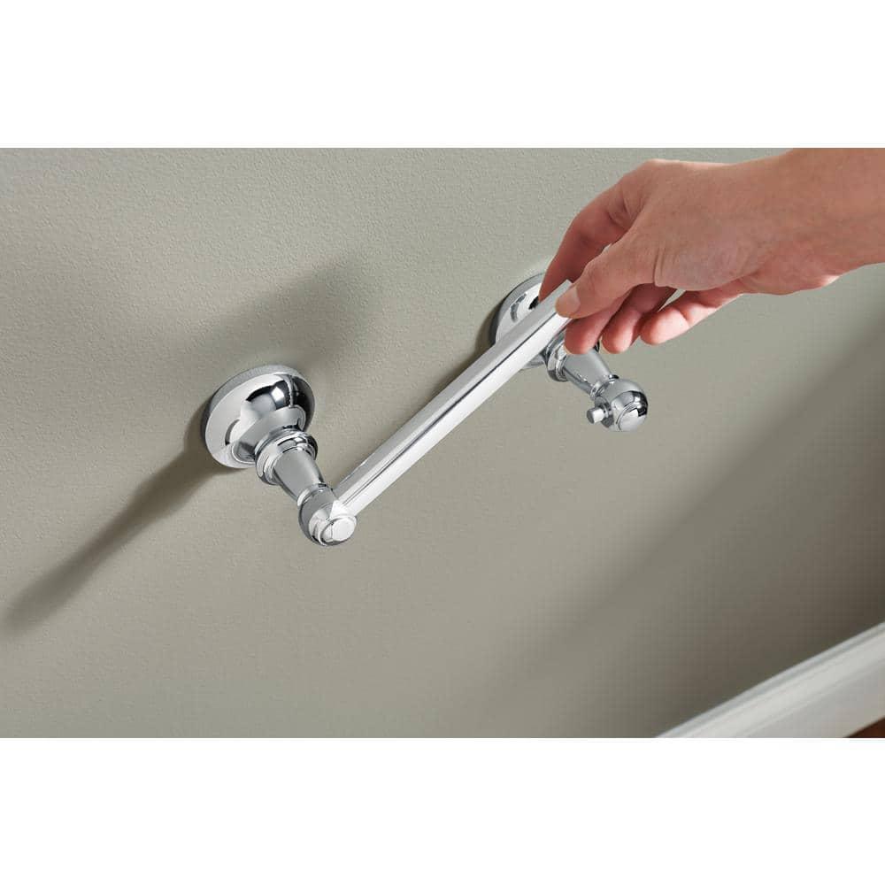 Moen DN4408CH Vale Double Post Pivoting Toilet Paper Holder, Chrome