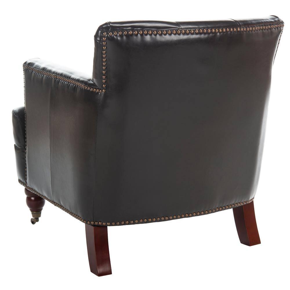 Colin Chair - HUD8212 - Brown/Leather - Safavieh