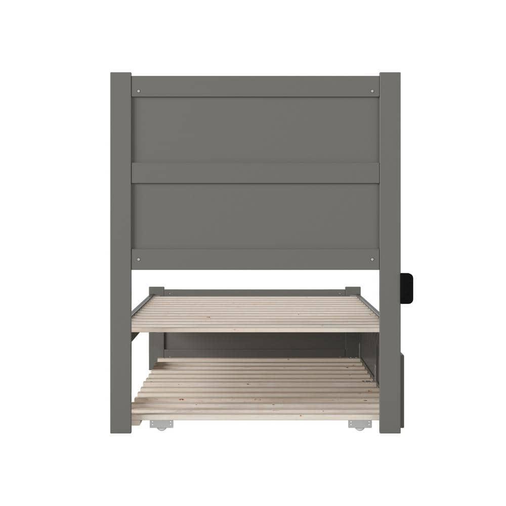 AFI Furnishings NoHo Platform Bed TXL with Footboard & TXL Trundle AG