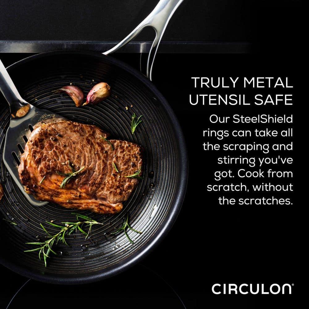 Circulon 11-Piece Stainless Steel Nonstick Cookware Set SteelShield Clad in Silver