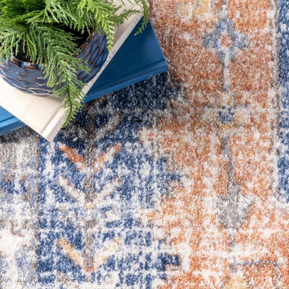 Nuloom Jacquie Medallion 6 Square Indoor Area Rug for Living Room Bedroom Dining Room Kitchen, Peach/Beige