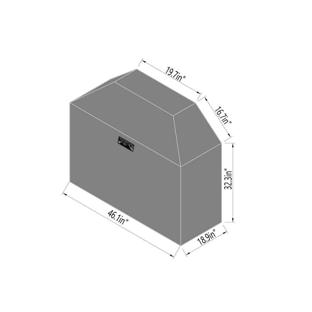 Monument Grills Cover for 2-Burner Grill-Fits up to 43"