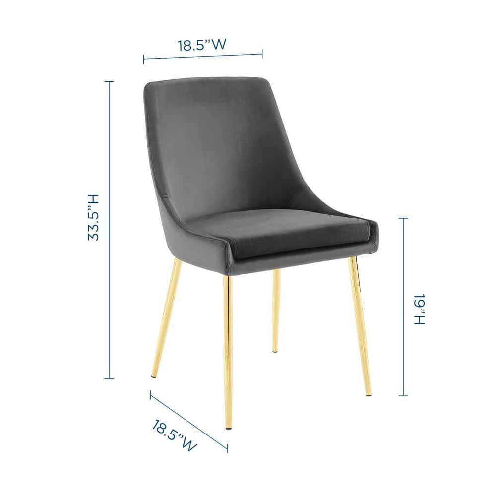 Modway Viscount Performance Velvet Dining Chairs - Set of 2