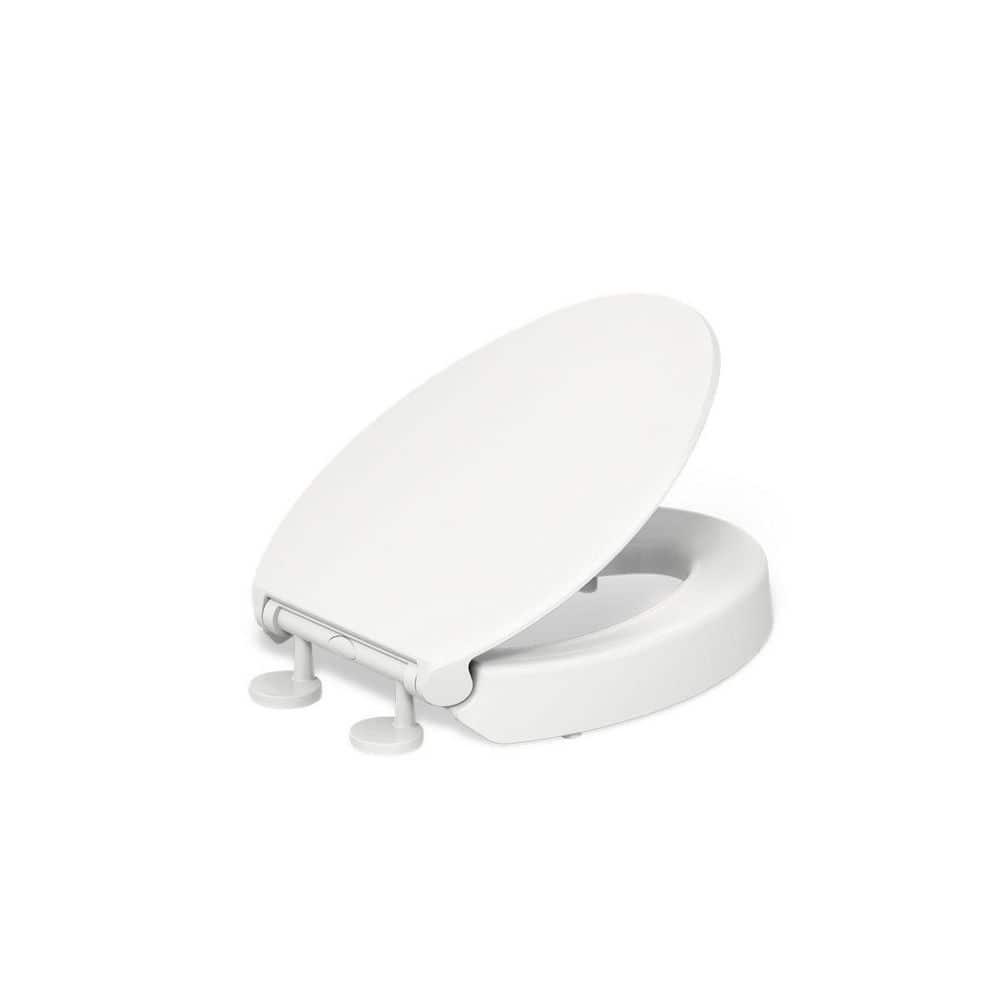 Hyten Elevated Toilet Seat with Quiet-Close Lid and Seat and Grip-Tight Bumpers